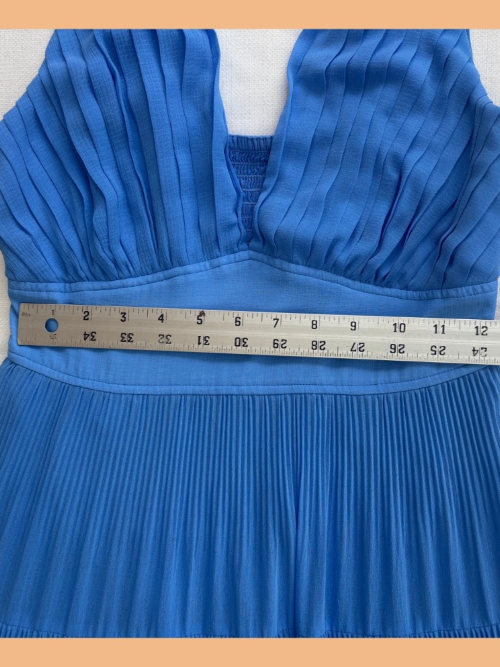 By Anthropologie V-Neck Tiered Pleated Dress 〡 Size 2 - Picture 8 of 16